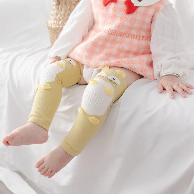 XEPST Pack of 3 Toddler Baby Leg Warmers, Cute Animal Pattern Long Legwarmers Knee Socks Baby Knee Protector Leg Sleeves Leggings for Baby Kids Toddlers Boys 0-3 Years, One Size (Fox) - Image 5